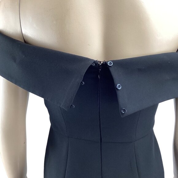 Gianni Bini NWT Black Off-Shoulder Cocktail Dress Size 0 Party - Picture 10 of 11